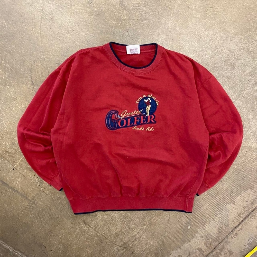 Vintage 90s This Is What The Worlds Greatest Golfer Looks Like Golf Crewneck XL